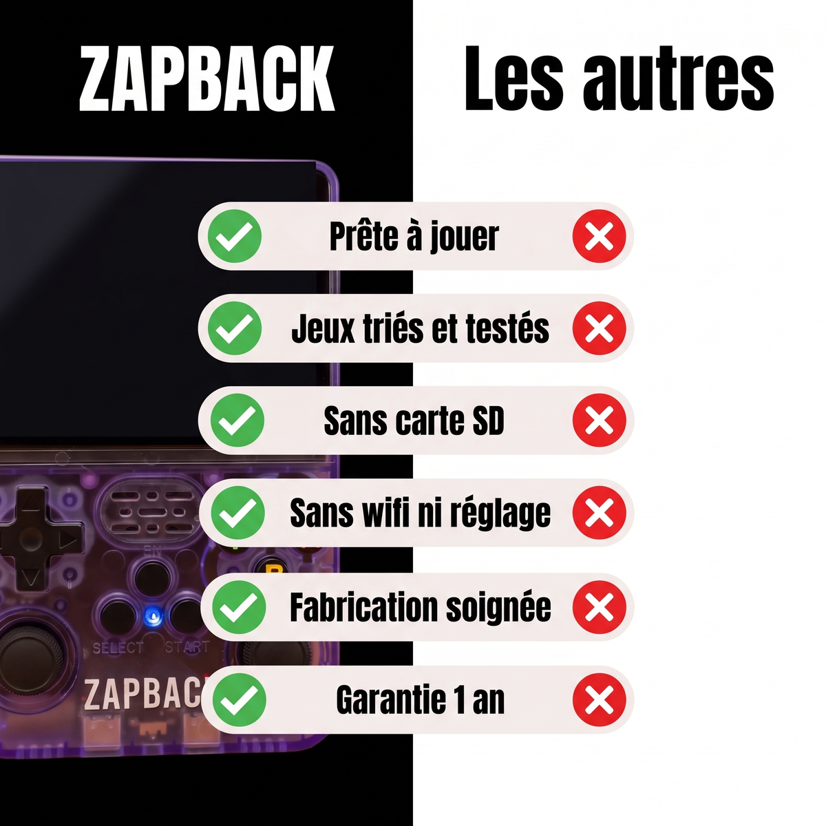 Console de jeu rétro ZapBack
