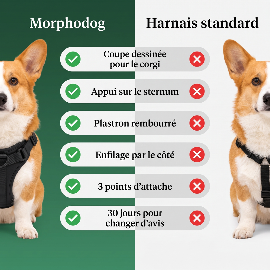 Harnais pour Corgi